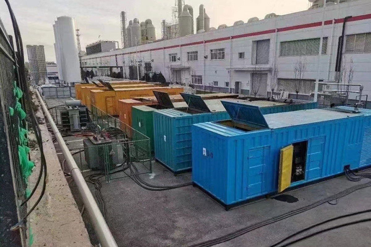 南头镇发电机租赁施工现场